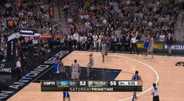 Comme son équipe, Steph Curry a été plutôt discret samedi lors de la défaite de Golden State contre San Antonio (87-79) avec un seul panier à trois points marqué malgré la pression de la défense adverse.