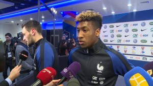 Interrogé sur la possibilité d'avoir validé son ticket pour l'Euro 2016 suite à sa nouvelle bonne prestation et son but mardi contre la Russie (4-2), Kingsley Coman a rétorqué : « C’est une question bête » et a insisté sur l'importance de continuer à travailler.